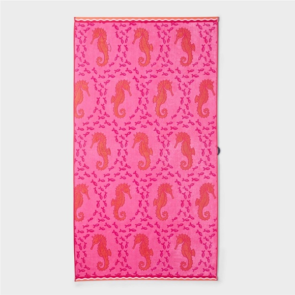 New Roller Rabbit x Target Terry Cotton Seahorse Sea Life Beach Towel